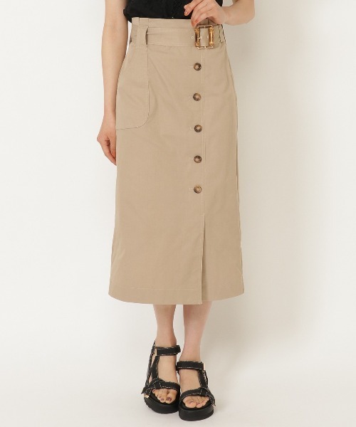 WILLSELECTION（ウィルセレクション）の「ベルト付ツイルタイトスカート（スカート・レディース・ネイビー/ベージュ・MEDIUM/SMALL）」の5枚目の写真