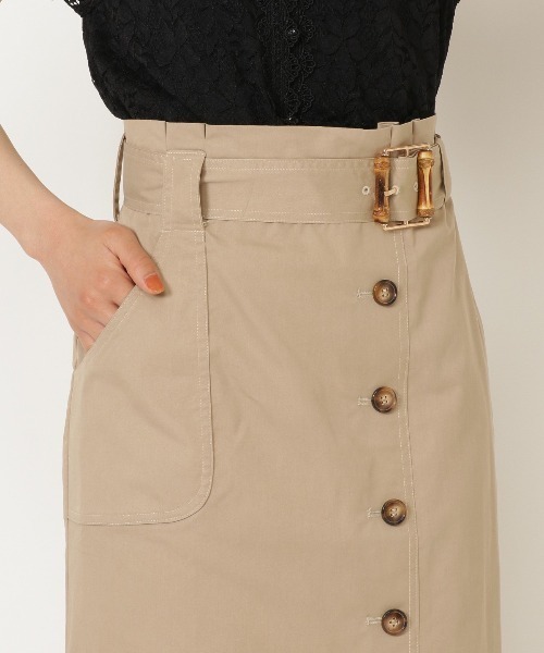 WILLSELECTION（ウィルセレクション）の「ベルト付ツイルタイトスカート（スカート・レディース・ネイビー/ベージュ・MEDIUM/SMALL）」の9枚目の写真