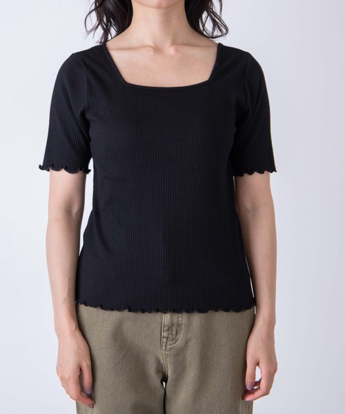 WEGO（ウィゴー）の「WEGO/2WAYメロウリブT（Tシャツ/カットソー・レディース・サックスブルー/ホワイト/ブラック/ライトブラウン・FREE）」の22枚目の写真