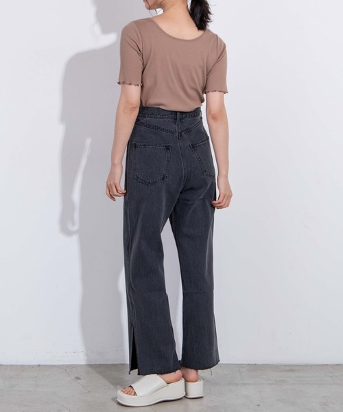 WEGO（ウィゴー）の「WEGO/2WAYメロウリブT（Tシャツ/カットソー・レディース・サックスブルー/ホワイト/ブラック/ライトブラウン・FREE）」の11枚目の写真