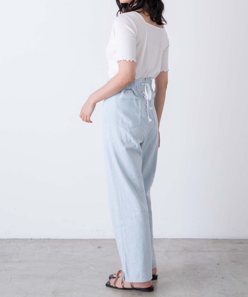 WEGO（ウィゴー）の「WEGO/2WAYメロウリブT（Tシャツ/カットソー・レディース・サックスブルー/ホワイト/ブラック/ライトブラウン・FREE）」の5枚目の写真