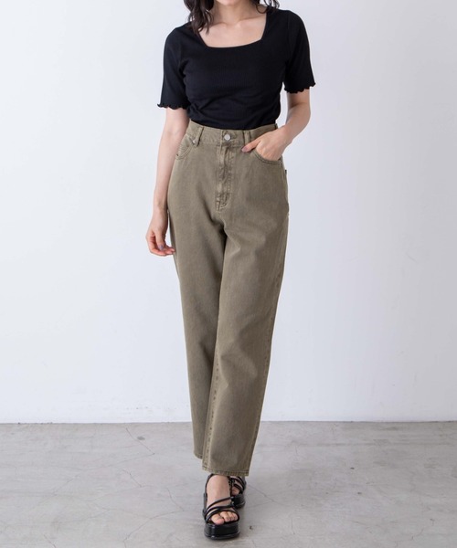 WEGO（ウィゴー）の「WEGO/2WAYメロウリブT（Tシャツ/カットソー・レディース・サックスブルー/ホワイト/ブラック/ライトブラウン・FREE）」の9枚目の写真