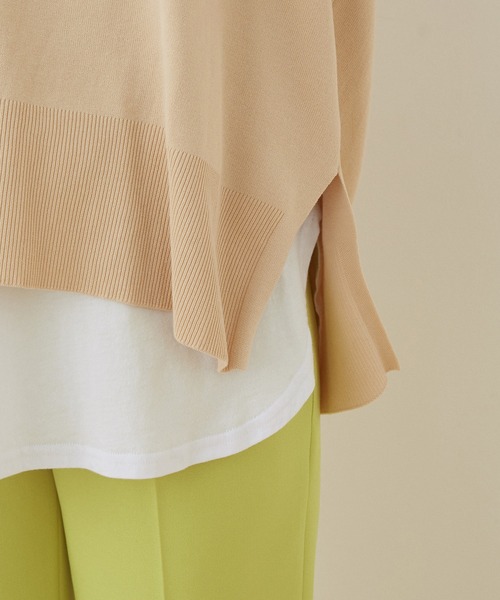 ADAM ET ROPE'(アダムエロペ)の「【セットアップ対応】<SETアイテム>クールUVニットジレセット(Tシャツ/カットソー・レディース・ブラック/クリーム・FREE)」の12枚目の写真