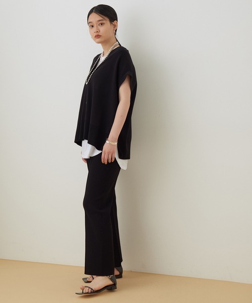 ADAM ET ROPE'(アダムエロペ)の「【セットアップ対応】<SETアイテム>クールUVニットジレセット(Tシャツ/カットソー・レディース・ブラック/クリーム・FREE)」の16枚目の写真