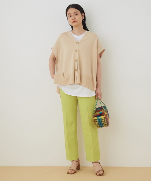 ADAM ET ROPE'(アダムエロペ)の「【セットアップ対応】<SETアイテム>クールUVニットジレセット(Tシャツ/カットソー・レディース・ブラック/クリーム・FREE)」の17枚目の写真