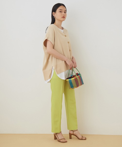 ADAM ET ROPE'(アダムエロペ)の「【セットアップ対応】<SETアイテム>クールUVニットジレセット(Tシャツ/カットソー・レディース・ブラック/クリーム・FREE)」の18枚目の写真