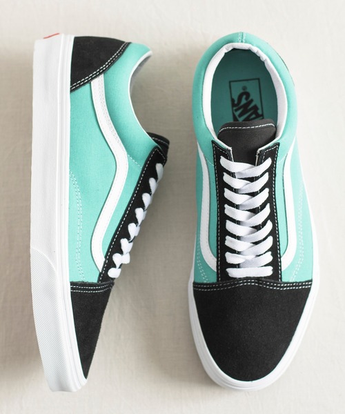 And A（アンドエー）の「VANS ヴァンズ / UA OLD SKOOL オールドスクール スエードローカットスニーカー /  VN0A3WKT4FW/4FV（スニーカー・メンズ・ターコイズブルー/ピンク・26cm/27.5cm/27cm/26.5cm/28cm）」の2枚目の写真