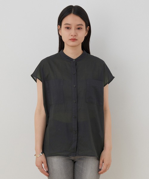 ADAM ET ROPE'(アダムエロペ)の「【アウトレット店舗・WEB限定】コクーンバンドカラーシャツ(シャツ/ブラウス・レディース・ホワイト/チャコールグレー/ミント・FREE)」の7枚目の写真