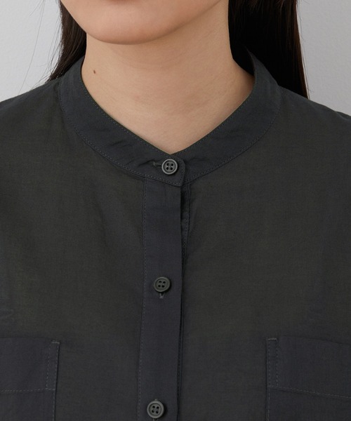 ADAM ET ROPE'(アダムエロペ)の「【アウトレット店舗・WEB限定】コクーンバンドカラーシャツ(シャツ/ブラウス・レディース・ホワイト/チャコールグレー/ミント・FREE)」の10枚目の写真