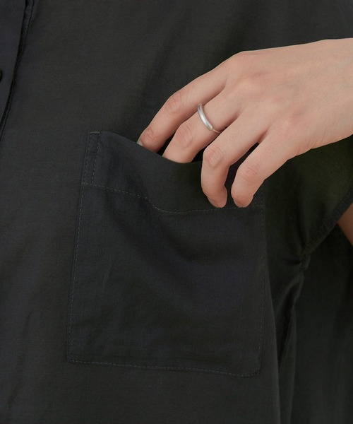 ADAM ET ROPE'(アダムエロペ)の「【アウトレット店舗・WEB限定】コクーンバンドカラーシャツ(シャツ/ブラウス・レディース・ホワイト/チャコールグレー/ミント・FREE)」の12枚目の写真