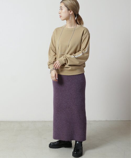 MJUKA.(ミューカ)の「プリントスウェットプルオーバー(Tシャツ/カットソー・レディース・チャコールグレー/ベージュ・FREE)」の6枚目の写真
