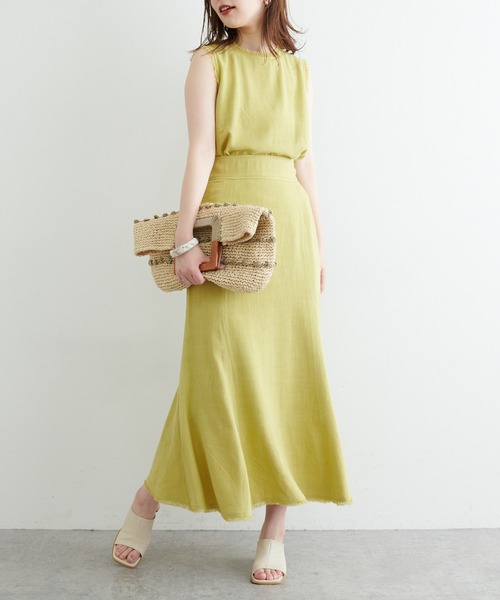 natural couture(ナチュラルクチュール)の「麻混フリンジノースリーブブラウス(シャツ/ブラウス・レディース・ブラック/レッド/アイボリー/イエロー・FREE)」の17枚目の写真