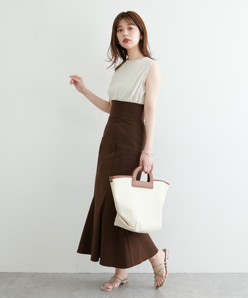 natural couture(ナチュラルクチュール)の「麻混フリンジノースリーブブラウス(シャツ/ブラウス・レディース・ブラック/レッド/アイボリー/イエロー・FREE)」の8枚目の写真