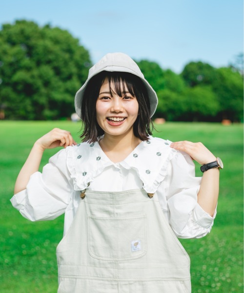 nemne store（ネンネストア）の「お花畑の刺繍衿ブラウス（シャツ/ブラウス・レディース・ベージュ/オフホワイト/ブルー/ミント・フリー）」の18枚目の写真