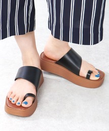 LibertyDoll（リバティードール）の「Liberty doll / 《超軽量》スクエアトングサンダル(4128)　ワンマイルサンダル　スライドサンダル（サンダル）」