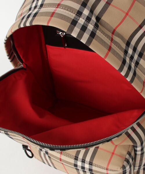BURBERRY（バーバリー）の「BURBERRY VINTAGE CHECK BACKPACK バーバリー チェック バックパック（バックパック/リュック・メンズ・ベージュ・FREE）」の4枚目の写真
