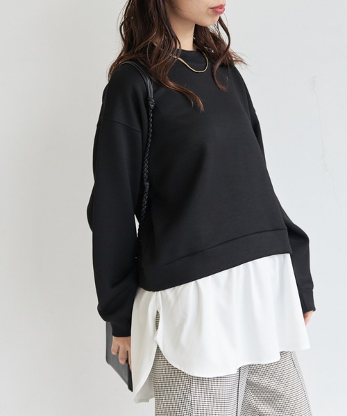 AIC.（エーアイシー）の「裾ドッキングプルオーバー（Tシャツ/カットソー・レディース・グレー/ブラック/ネイビー・FREE）」の9枚目の写真