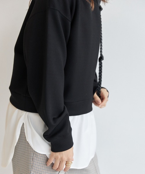 AIC.（エーアイシー）の「裾ドッキングプルオーバー（Tシャツ/カットソー・レディース・グレー/ブラック/ネイビー・FREE）」の10枚目の写真