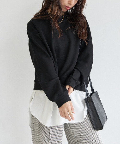 AIC.（エーアイシー）の「裾ドッキングプルオーバー（Tシャツ/カットソー・レディース・グレー/ブラック/ネイビー・FREE）」の8枚目の写真