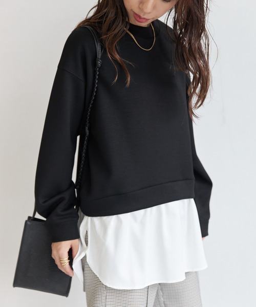 AIC.（エーアイシー）の「裾ドッキングプルオーバー（Tシャツ/カットソー・レディース・グレー/ブラック/ネイビー・FREE）」の7枚目の写真