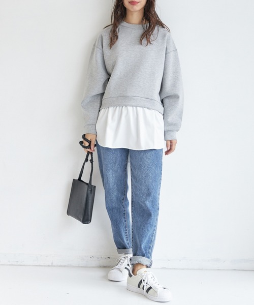 AIC.（エーアイシー）の「裾ドッキングプルオーバー（Tシャツ/カットソー・レディース・グレー/ブラック/ネイビー・FREE）」の14枚目の写真