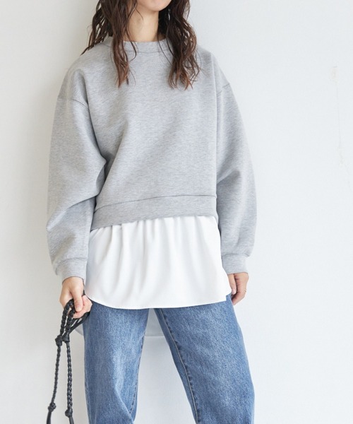 AIC.（エーアイシー）の「裾ドッキングプルオーバー（Tシャツ/カットソー・レディース・グレー/ブラック/ネイビー・FREE）」の15枚目の写真