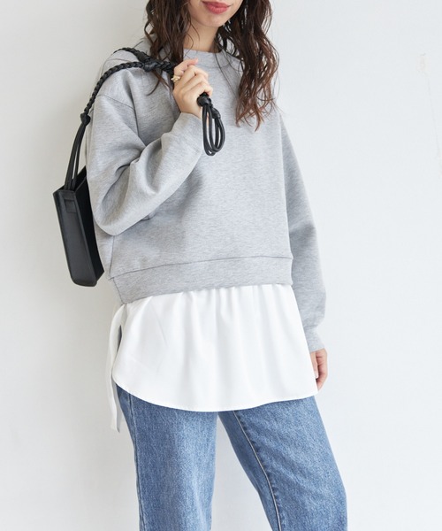 AIC.（エーアイシー）の「裾ドッキングプルオーバー（Tシャツ/カットソー・レディース・グレー/ブラック/ネイビー・FREE）」の16枚目の写真