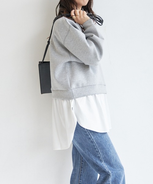 AIC.（エーアイシー）の「裾ドッキングプルオーバー（Tシャツ/カットソー・レディース・グレー/ブラック/ネイビー・FREE）」の18枚目の写真