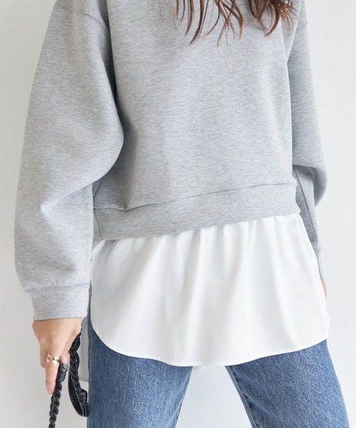 AIC.（エーアイシー）の「裾ドッキングプルオーバー（Tシャツ/カットソー・レディース・グレー/ブラック/ネイビー・FREE）」の17枚目の写真