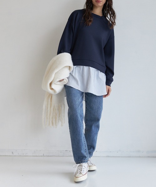 AIC.（エーアイシー）の「裾ドッキングプルオーバー（Tシャツ/カットソー・レディース・グレー/ブラック/ネイビー・FREE）」の22枚目の写真