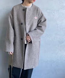 DANTON ダントン ウール ライトパイル ノーカラー ロングコート DANTON（ダントン）の「[DANTON/ダントン] ウールライトパイル ノー