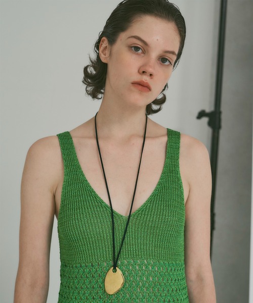 PUBLIC TOKYO（パブリックトウキョウ）の「メッシュキャミワンピース（ワンピース・レディース・ホワイト/ブラウン/グリーン・FREE）」の16枚目の写真