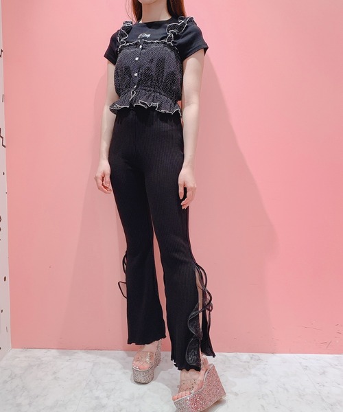 lilLilly（リルリリー）の「ハートプリントキャミトップス（キャミソール・レディース・ホワイト/ブラック/レッド・FREE）」の12枚目の写真