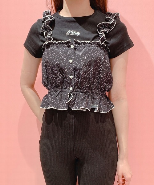 lilLilly（リルリリー）の「ハートプリントキャミトップス（キャミソール・レディース・ホワイト/ブラック/レッド・FREE）」の10枚目の写真