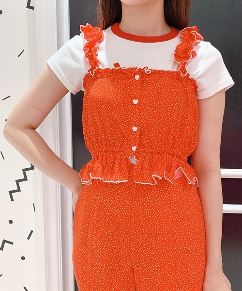 lilLilly（リルリリー）の「ハートプリントキャミトップス（キャミソール・レディース・ホワイト/ブラック/レッド・FREE）」の13枚目の写真