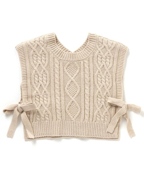 BREEZE（ブリーズ）の「前後2WAYケーブルニットベスト（ニット/セーター・キッズ・パープル/ベージュ・120/100/90/140）」の8枚目の写真