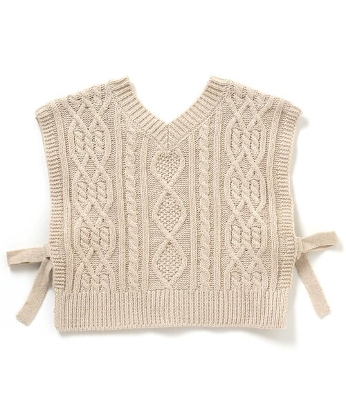 BREEZE（ブリーズ）の「前後2WAYケーブルニットベスト（ニット/セーター・キッズ・パープル/ベージュ・120/100/90/140）」の9枚目の写真