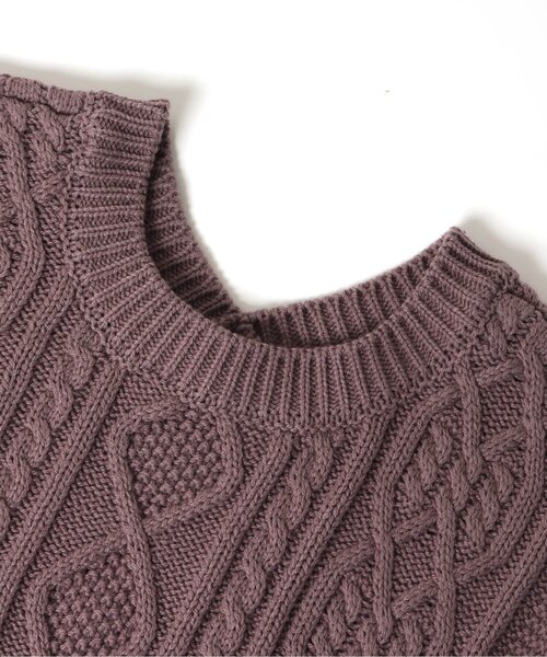 BREEZE（ブリーズ）の「前後2WAYケーブルニットベスト（ニット/セーター・キッズ・パープル/ベージュ・120/100/90/140）」の11枚目の写真