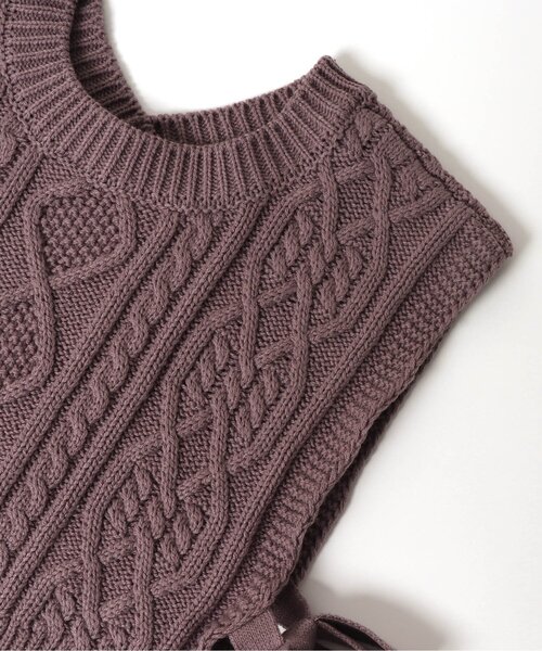 BREEZE（ブリーズ）の「前後2WAYケーブルニットベスト（ニット/セーター・キッズ・パープル/ベージュ・120/100/90/140）」の12枚目の写真