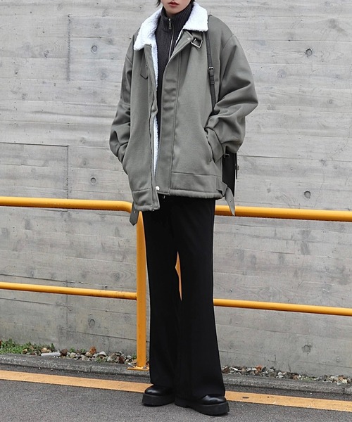 Loose/ルース(ルース)の「シャギー ルーズハーフジップニット(ニット/セーター・メンズ・ブラック/グレイッシュベージュ/マスタード/グレー系その他/ブルー系/チャコールグレー/グレー/ライトグレー/グリーン系/ワインレッド・S/M/L/XS)」の20枚目の写真