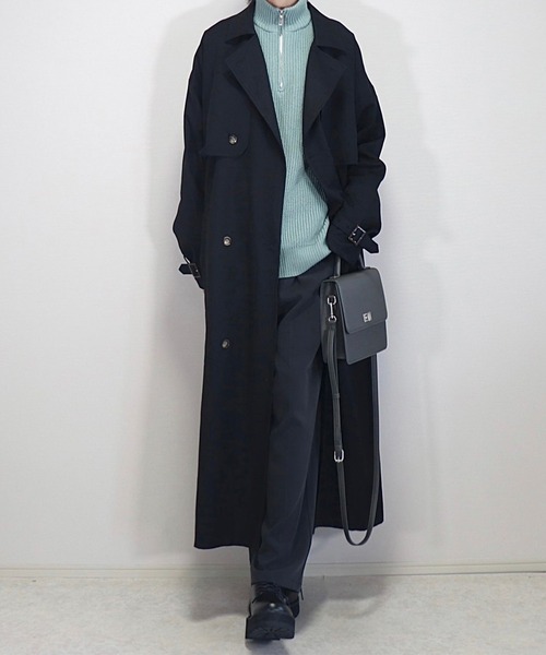 Loose/ルース(ルース)の「シャギー ルーズハーフジップニット(ニット/セーター・メンズ・ブラック/グレイッシュベージュ/マスタード/グレー系その他/ブルー系/チャコールグレー/グレー/ライトグレー/グリーン系/ワインレッド・S/M/L/XS)」の14枚目の写真