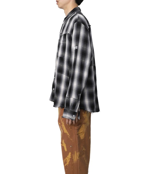 MYne(マイン)の「【MYne】ウェスタンオンブレチャックシャツ/Western Omble Check Shirt(シャツ/ブラウス・メンズ・ブラック/レッド/イエロー・S/M/L)」の4枚目の写真