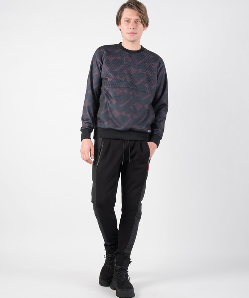 +phenix(プラスフェニックス)の「+phenix(プラスフェニックス)Quilt Sweat Pullover スウェット/裏起毛/プルオーバー/キルティング/クルーネック(Tシャツ/カットソー・メンズ・ホワイト/ブラック/カーキ/ホワイト×グレー・S/M/L/XL/XXL)」の15枚目の写真