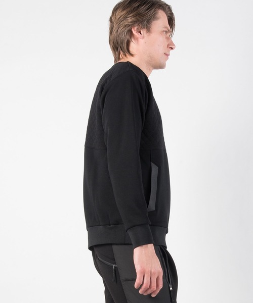 +phenix(プラスフェニックス)の「+phenix(プラスフェニックス)Quilt Sweat Pullover スウェット/裏起毛/プルオーバー/キルティング/クルーネック(Tシャツ/カットソー・メンズ・ホワイト/ブラック/カーキ/ホワイト×グレー・S/M/L/XL/XXL)」の6枚目の写真