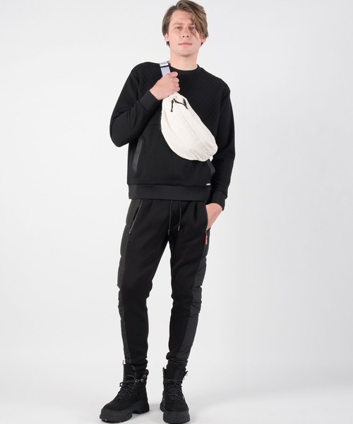 +phenix(プラスフェニックス)の「+phenix(プラスフェニックス)Quilt Sweat Pullover スウェット/裏起毛/プルオーバー/キルティング/クルーネック(Tシャツ/カットソー・メンズ・ホワイト/ブラック/カーキ/ホワイト×グレー・S/M/L/XL/XXL)」の14枚目の写真