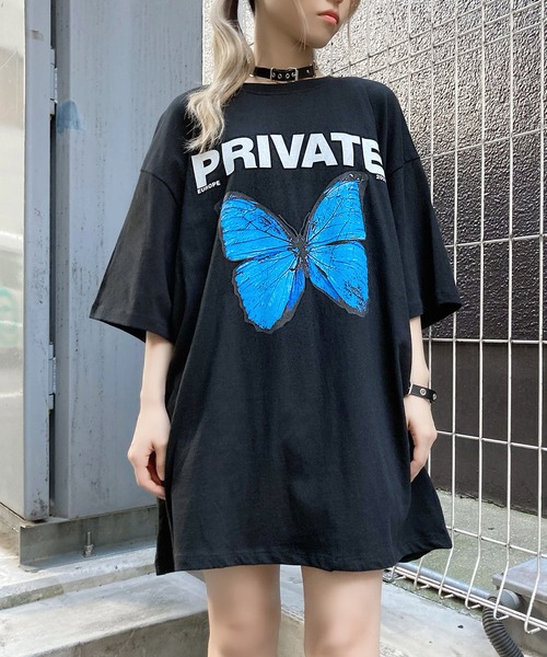 Figments（フィグメンツ）の「バタフライTシャツ（Tシャツ/カットソー・レディース・ホワイト/ブラック・FREE）」の2枚目の写真