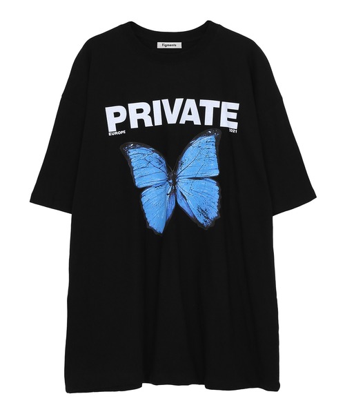 Figments（フィグメンツ）の「バタフライTシャツ（Tシャツ/カットソー・レディース・ホワイト/ブラック・FREE）」の3枚目の写真