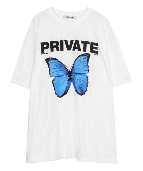 Figments（フィグメンツ）の「バタフライTシャツ（Tシャツ/カットソー・レディース・ホワイト/ブラック・FREE）」の12枚目の写真