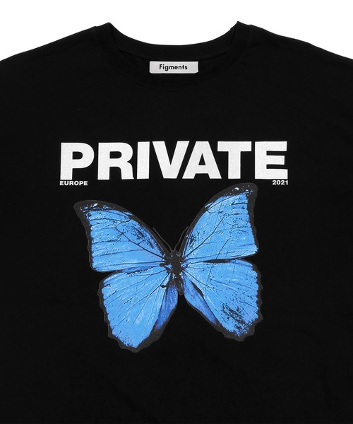 Figments（フィグメンツ）の「バタフライTシャツ（Tシャツ/カットソー・レディース・ホワイト/ブラック・FREE）」の9枚目の写真
