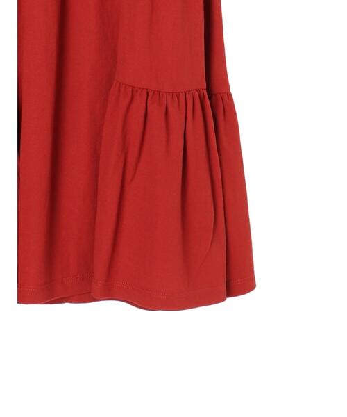 Green　Parks（グリーンパークス）の「ティアード5分袖カットチュニック＊（Tシャツ/カットソー・レディース・ダークグレー/レッド・FREE）」の14枚目の写真